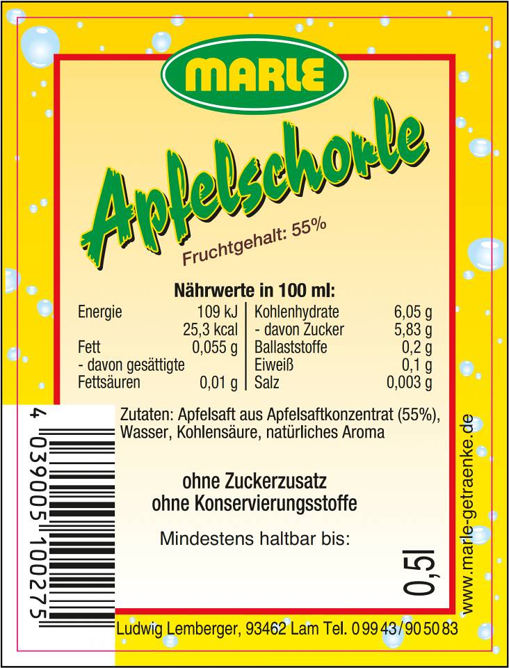 Marle Apfelschorle 10027