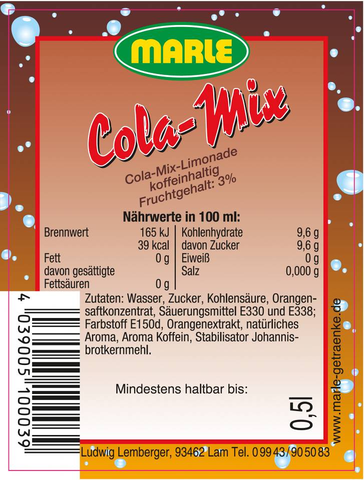 Marle Cola Mix 10003